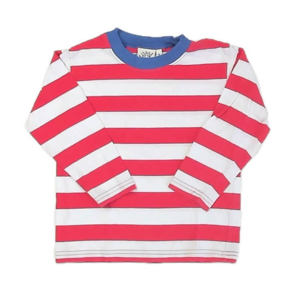 Luigi Boys Red Stripe Long Sleeve T-Shirt size: 5T